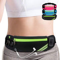 AIKENDO Slim Running Belt Fanny Pack Phone Holder Money Belt Women and Men - color: Black