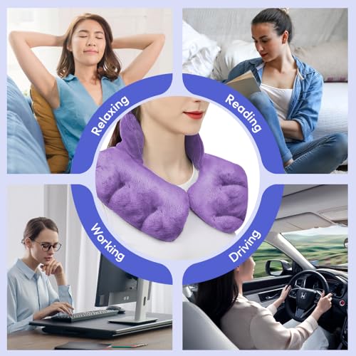 Microwavable Heat Pad for Neck and Shoulders, Warm Compress Wrap, Purple - color: Heat Pad06 -Purple