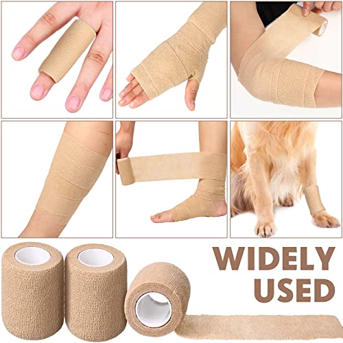 Treela 48 Pack Self Adhesive Wrap Bandage,Nude,3 Inches X 5 Yards - color: Nude, size: 3 Inch X 5 Yards