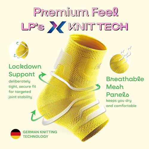 LP 116XT Target Compression Ankle Brace Sleeve for Men & Women - color: Yellow, size: Medium
