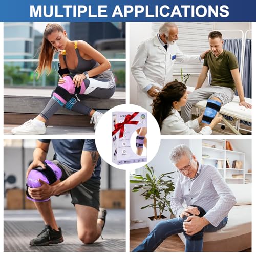 APEXUP Ice Pack for Knee Pain Relief, Large Reusable Wrap After Surgery, Flexible Gel Cold Pack for Injuries, Pain Relief for Back, Shoulder, Elbow, Ankle and Leg (Pink, XXL, 2PK) - size: 2X-Large-2PK, style: Pink