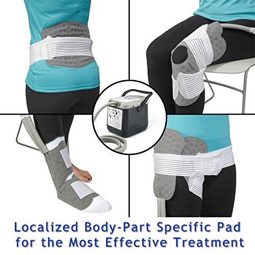 Cold Rush Compact Therapy Ice Machine - Cryotherapy System for Pain Relief & Cold Compression - Post-Surgery & Injury Recovery - with Replacement Cryo Cuff Pads (with Ankle Pad)