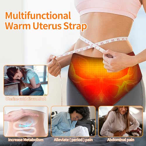 Period Heating Pad, Heating Pad for Period Cramps Massager for Women, with 3 Vibration and Heat Settings, New Upgrade Menstrual Heating Pad for Abdomen Pain and Cramps Relief - color: Black