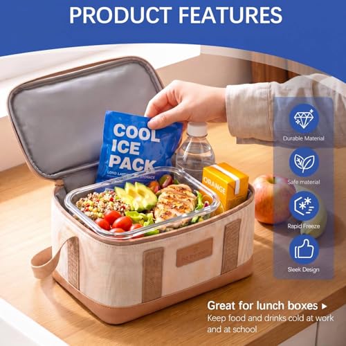 Gerrii 20 Pack Reusable Ice Packs for Lunch Box, 48 Hour Long Lasting