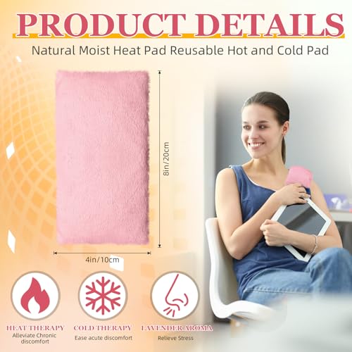 Cozypower Mini Heating Pad Microwavable Hot Cold Pack Reusable,Pink - color: Pink