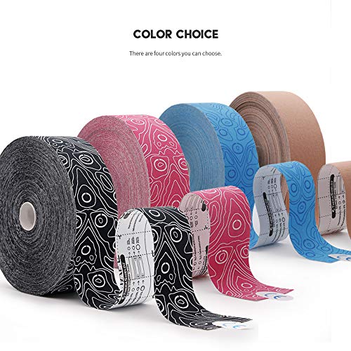 (2in X 103 Feet) OK TAPE PRO Bulk Kinesiology Tape, Original Elastic Latex Free Kinesiology Therapeutic Tape, Free Cut Printed - color: Pink