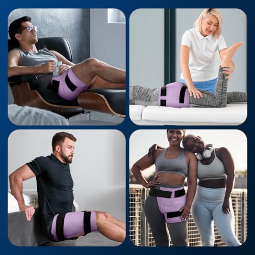 Comfytemp Hip Ice Pack Wrap for Sciatica Pain Relief, Purple (S/M) - color: Purple, size: Small/Medium