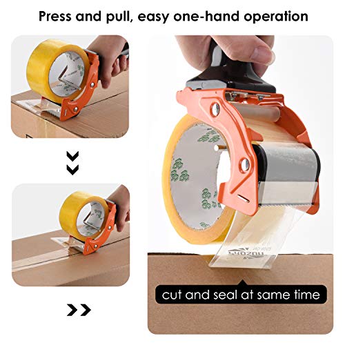 Fast Reload 2 Inch Tape Gun Dispenser Packing Packaging Sealing Cutter Orange
