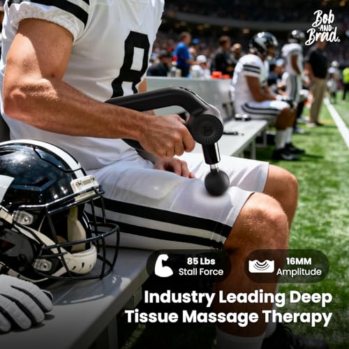 BOB AND BRAD D6 Pro Max+ Massage Gun with Heat and Cold, Powerful Deep Tissue Percussion Massager with 16mm Amplitude, Professional Muscle Massager Gun for Athletes, Quiet Electric Handheld Massager - color: Ice Black
