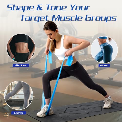 Resistance Bands for Working Out, Exercise,Physical Therapy, Yoga&Pilates - color: Gradient Blue