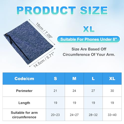 PATIKIL Sports Armband Sleeve XL Size Universal Running Holder Arm All Blue - color: Blue, size: XL
