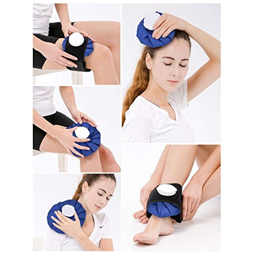 elitehood Reusable Ice Bags for Injuries, Refillable Ice Pack Hot Water Bag