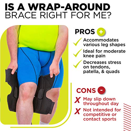 BraceAbility Obesity Hinged Knee Pain Brace - Overweight Men and Women's Wraparound Plus-Size Support for Osteoarthritis, Joint Pain, Ligament Weakness, Medial and Lateral Kneecap Instability (4XL) - size: 4X-Large