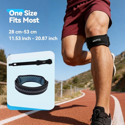 AGPTEK Plus Size Knee Brace for Women & Men, Pain Relief Patella Tendon Knee Strap 2 Pack, Adjustable Knee Support Band for Running Weightlifting Baseball Tennis Volleyball Jogging Bicycle Climbing, 11.02-20.87in - size: Large