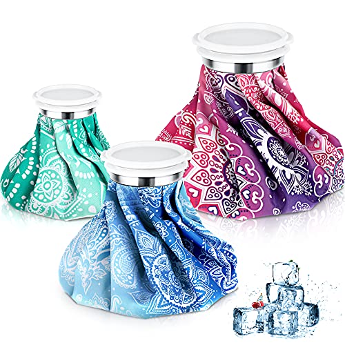 Nuanchu 3 Pcs Reusable Ice Bags for Injuries Hot Cold Pack, Mandala - style: Mandala