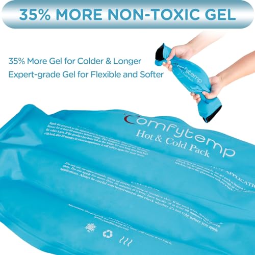 Comfytemp Large Ice Pack for Injuries Reusable Gel Back Pack Pain Relief