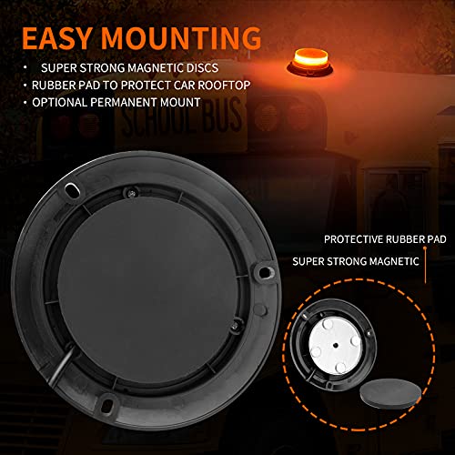 Amber Yellow Led Emergency Strobe Beacon Lights for Car 12V 24V 24-LEDs - color: #1 Amber