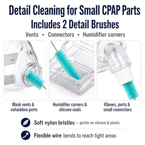 Complete CPAP Cleaning Kit with CPAP Hose Dryer, CPAP Dryer and Cleaning Supplies for 22 mm & 15 mm Tubing, CPAP Hose Cleaner Brush, Collapsible Wash Basin, and 2 Hooks (Ultra) - color: Ultra