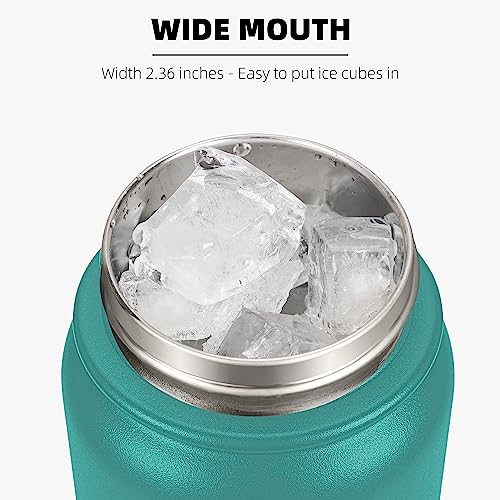 Fanhaw 32oz Stainless Steel Water Bottle with Chug Lid, Green Blue - color: Green Blue, style: 32 Ounces