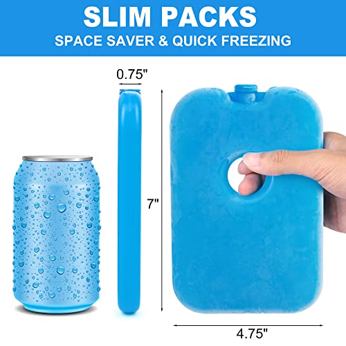 LotFancy Ice Packs for Cooler and Lunch Box, Reusable Freezer Packs - size: 4-Pack