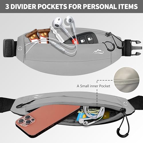Running Fanny Pack Whole Bag Reflective, Running belt for Women &Men,Sweatproof Phone Holder Workout, Running Waist Pack(grey) - color: grey
