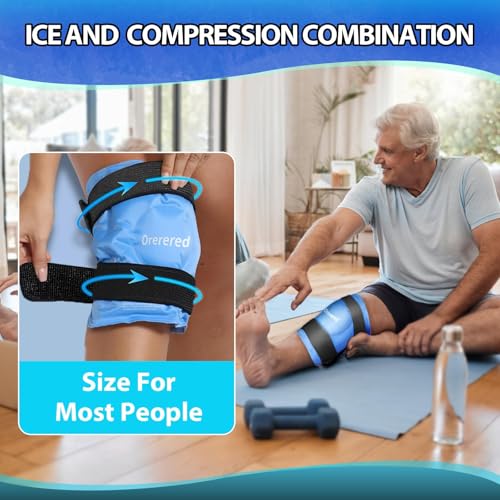 Ice Packs for Injuries Reusable Knee Gel Ice Pack Wrap for Swelling Blue - color: 1pc-blue