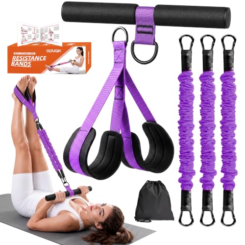 Resistance Bands with Handles,Pedal Resistance Band with Handle - color: 90lbs-Purple
