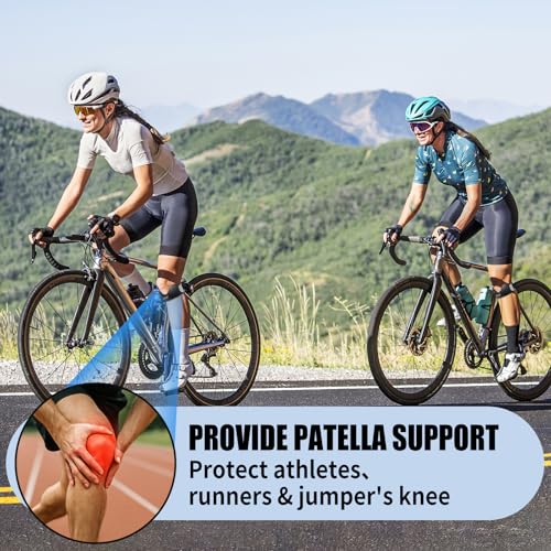 Patellar Tendon Support Strap – (2 Pack) Adjustable Non-Slip Knee Strap