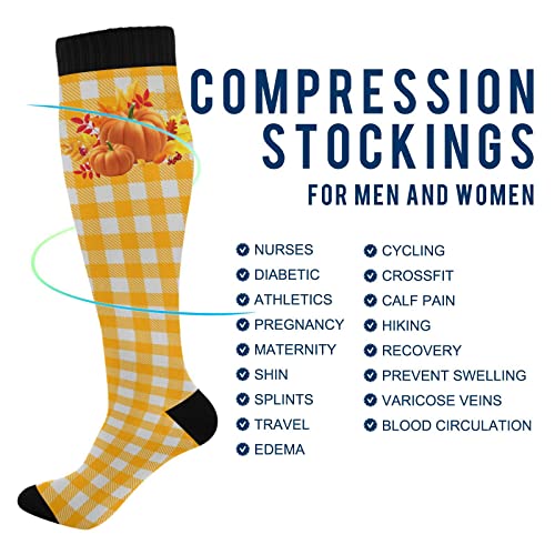 Wusikd Cute Penguin Compression Socks for Women and Men Circulation Long Socks for Athletic Running 1 - color: Multi 23