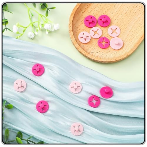 Wavwavw 12 Race Bib Clips Running Number Holder - color: Pink and Rose Red