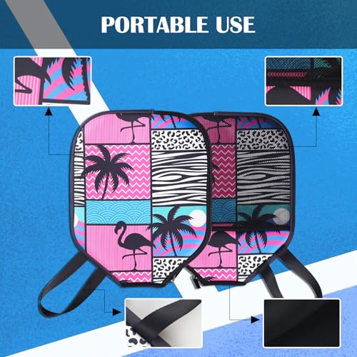 Pickleball Paddle Cover, Neoprene Sleeve 11.8 x 9.05 in - color: Hawaii 1 Pc