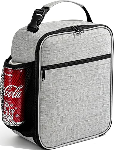 ZM-YOUTOO Lunch Box for Men - Reusable Lunch Bag Men Adult Women- Insulated Small LunchBox (Light Gray) - color: Light Gray