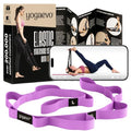 Yogaevo Elastic Stretching Strap With Loops For Physical Therapy - color: Purple