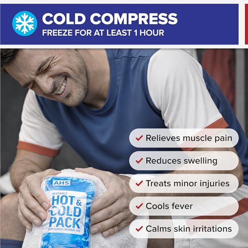 Reusable Ice Pack for Injuries, Hot & Cold Flexible Gel Pack for Knee, Shoulder & Back Pain Relief, Microwave & Freezer Safe, Case of 12 Pairs (24 Each) – American Hospital Supply - size: Case of 12 Pairs (24 Each)