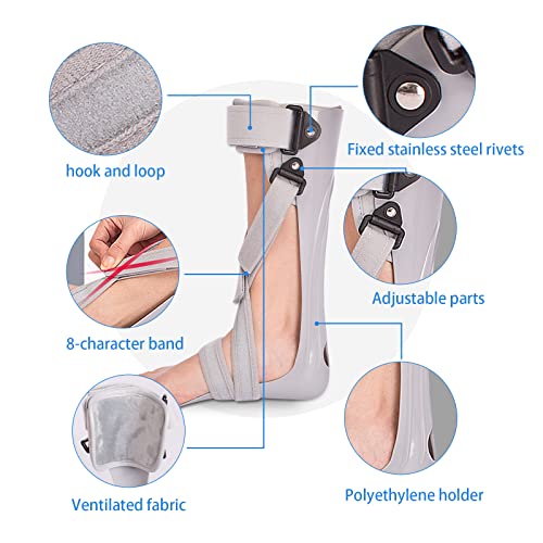 Medical Afo Foot Drop Brace Splint Ankle Foot Orthosis AFO Walking with Shoes or Sleeping for Men Women Stroke Hemiplegia Foot Drop Postural Correction Brace （Small-Left） - size: Small-Left