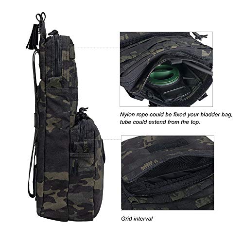 EXCELLENT ELITE SPANKER Tactical MOLLE Hydration Pack for 3L Water Bladder - color: Multcam Black