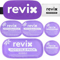 REVIX Ice Packs for Injuries, 5 Pack Hot & Cold Gel for Knee & Back, Purple - style: Purple-5 Pack