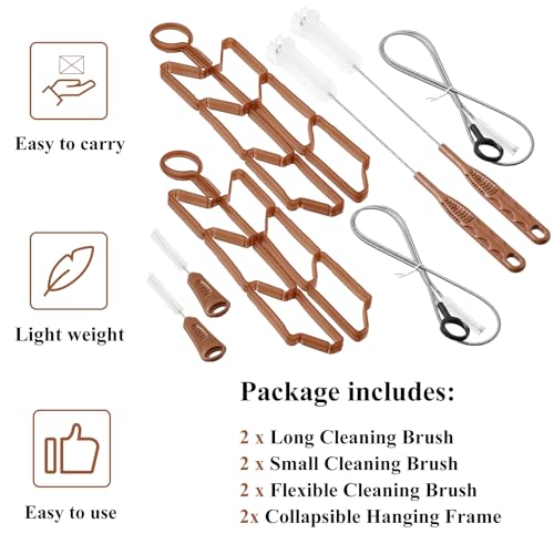 Patelai 2 Set 8 in 1 Reservoirs Hydration Bladder Cleaning Kit - color: Brown