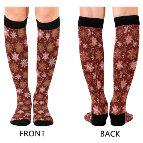 Wusikd Cats Compression Socks for Women and Men Circulation Cute Long Socks for Athletic Running 1 - color: Snowflake