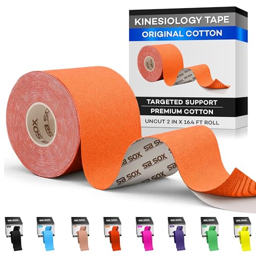 SB SOX Original Cotton Kinesiology Tape Roll (16ft) - color: Orange - Uncut