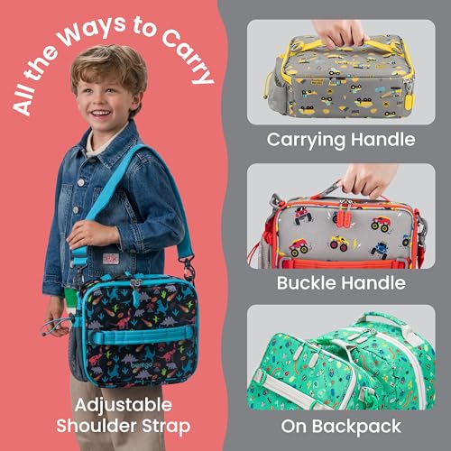 Bentgo Kids Prints Double-Insulated Reusable Lunch Bag - color: Trucks