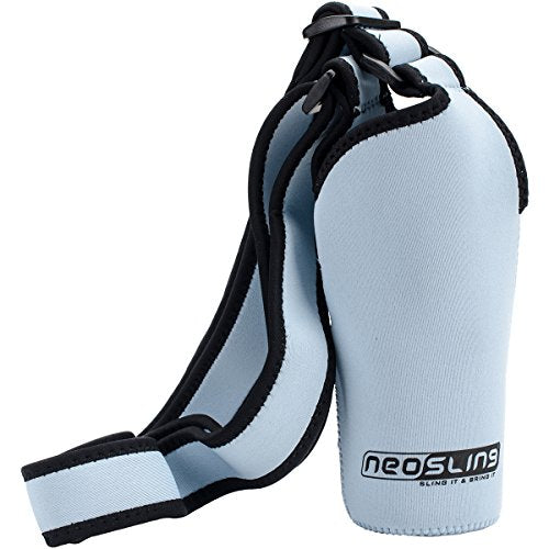 Adjustable Neoprene Bottle Holder, Sky Blue - color: Sky Blue
