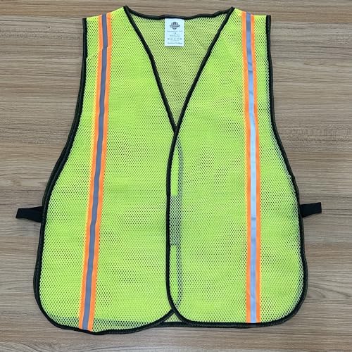 Dazonity High Visibility Reflective Safety Vest, 1pc,Durable Mesh,High Visibility Reflective Strips, Fit for Men & Women, Work, Construction,Cycling, Surveyor, - color: Yellow-1pack
