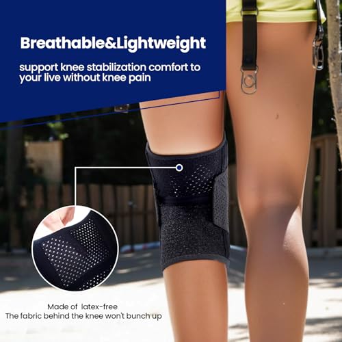 JOMVD Knee Brace for Meniscus Tear, Knee Pain Relief, Arthritis, ACL&MCL - color: Black, size: Medium