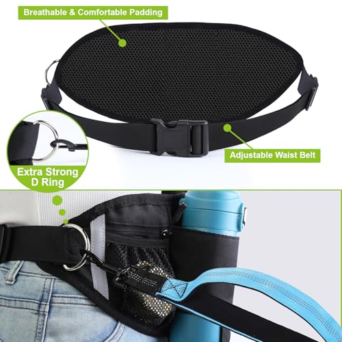 Hands Free Dog Leash, Waist Leash for Dog Walking, Running, Jogging (Blue) - color: Blue