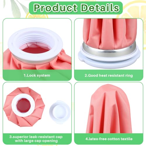 Honoson 4 Pack Reusable Ice Bag Hot Cold Bag Leakproof, Vivid Pure Style - style: Vivid Pure Style
