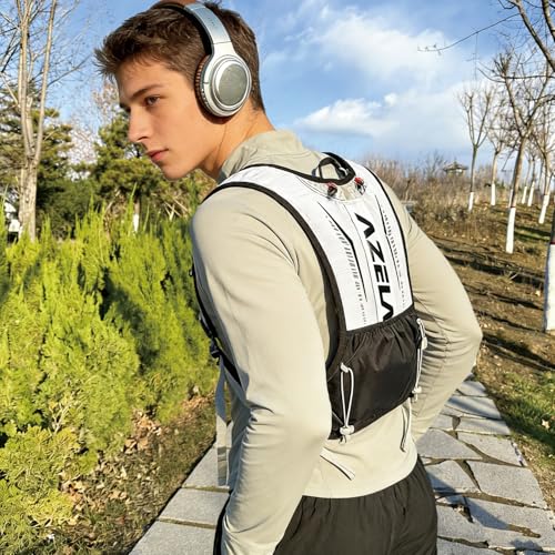 TRIWONDER Hydration Vest Running Backpack for Men & Women, Water Pack for Hiking, Camping, Climbing & Cycling, Lightweight Daypack - color: 06 Black - with a 500ml Soft Flask