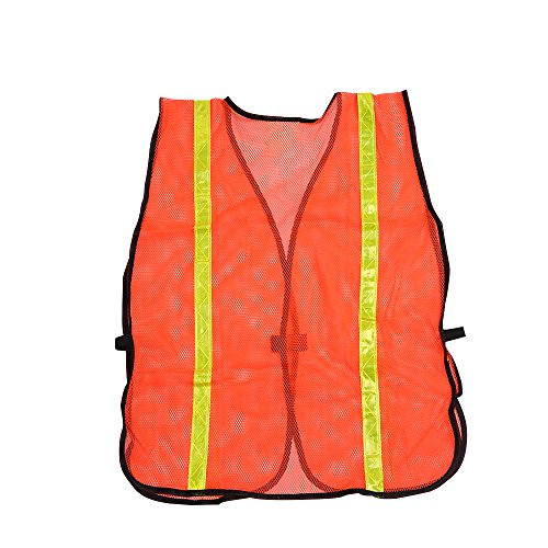 zojo High Visiblity Reflective Mesh Safety Vest Bulk 10 Pack - color: 10pcs-neon Orange Updated