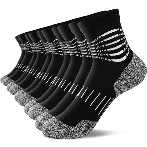 IRAMY Ankle Compression Socks for Men Plantar Fasciitis Relief 3/5 Pairs - color: N‑black(5 Pairs), size: X-Large