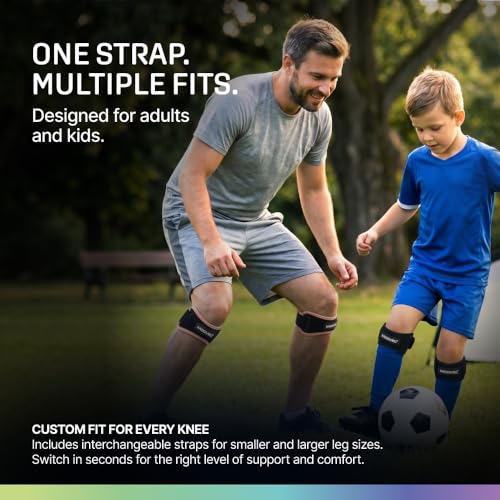Modvel Patella Knee Brace Strap Adjustable Tendon Support Band, Adjustable Fit, 2-Pack - color: Copper